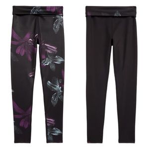 Zella Girl Fold-Over Reversible Leggings M
